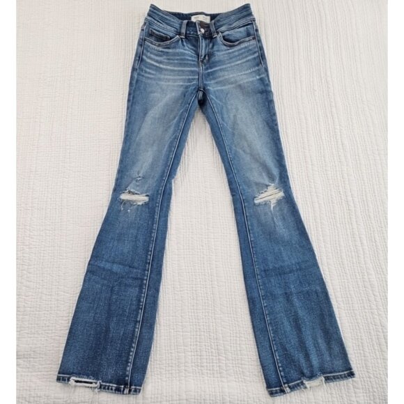 Buckle BKE Stella Bootcut Jeans Women's 26x33 EUC Mid-Rise Stretch Blue Denim - Picture 1 of 16
